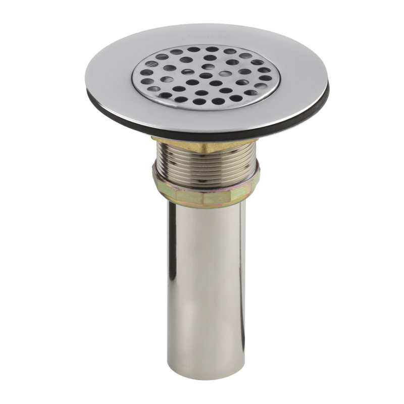 1.5" Grid Kitchen Sink Drain, Brushed Chrome