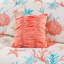 Coton corail 7 pièces - imprimé étoile de mer, coraux et coquillages, dossier taupe uni, rembourrage de literie éclatante, bord de mer, facile d'entretien, vapeur-120945332