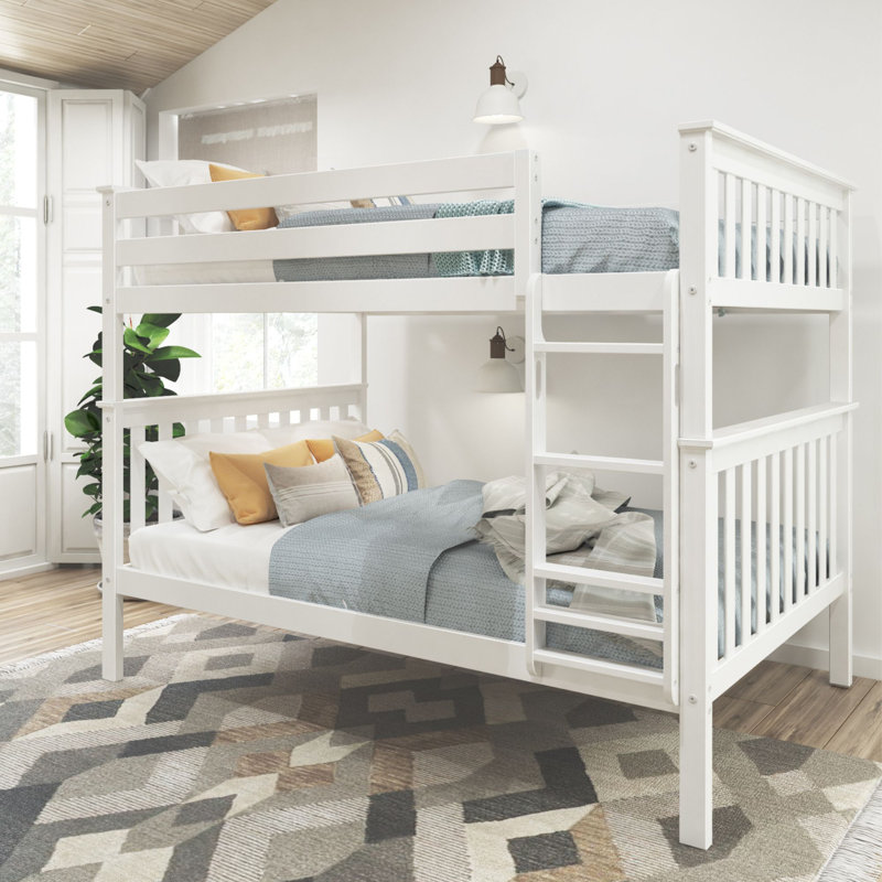 Bolles Solid Wood Full over Full Standard Bunk Bed, White