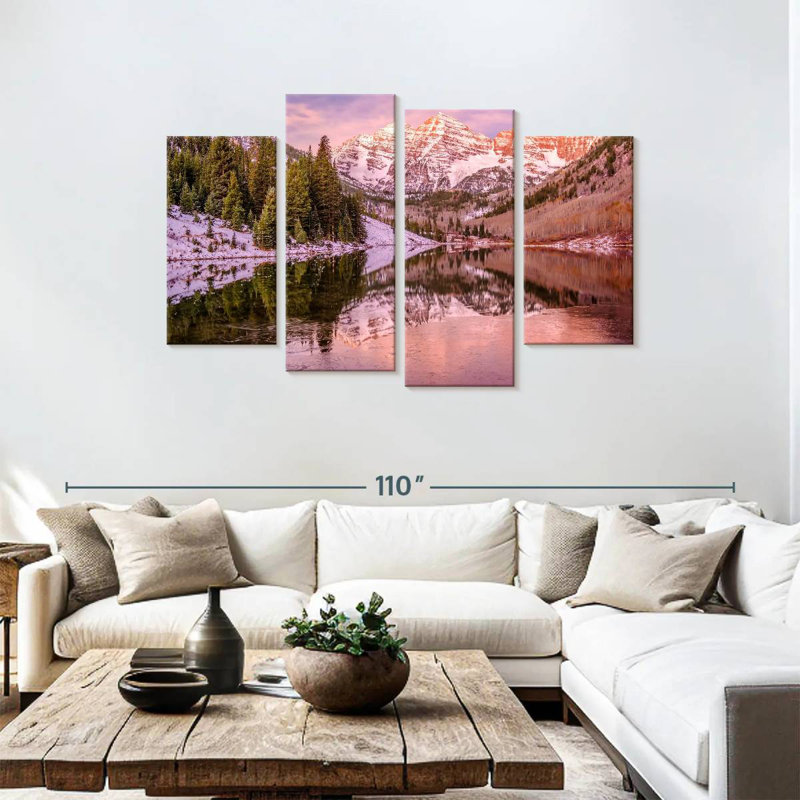 Alvord Maroon Bells Pink Sunrise, 48'' H x 75'' W