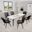 Chaises de salle à manger modernes, chaises de cuisine rembourrées en tissu Tech avec dossier incurvé, chaises de salle à manger confortables pour les repas en famille et les invités-2077277493-2066783243