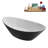 71" Streamline Soaking Freestanding Tub and Tray With Internal Drain-112235404