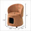 Fauteuil orange pour animaux avec coin caché, tabouret convertible, rangement et capacité de charge de 220 lb-131279298