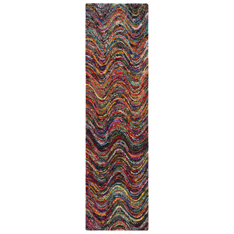 Anaheim Hand Tufted Cotton Abstract Rug, Runner 2'3" x 8'