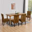 21" Wide Rustic Farmhouse Style Solid Wood Woven Back Ratten Dining Chair Set-543771595