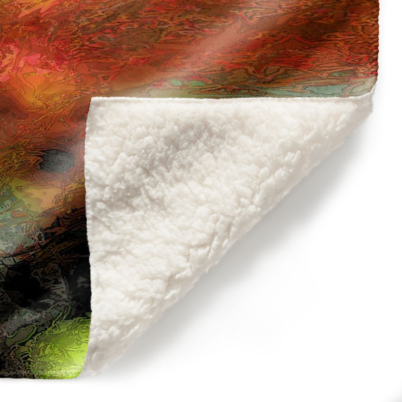 Couverture sherpa doux natures brushwork, l 51 po x L 60 po