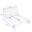Lit plateforme Mid-Century moderne en bambou avec tête de lit-211380509-211380506