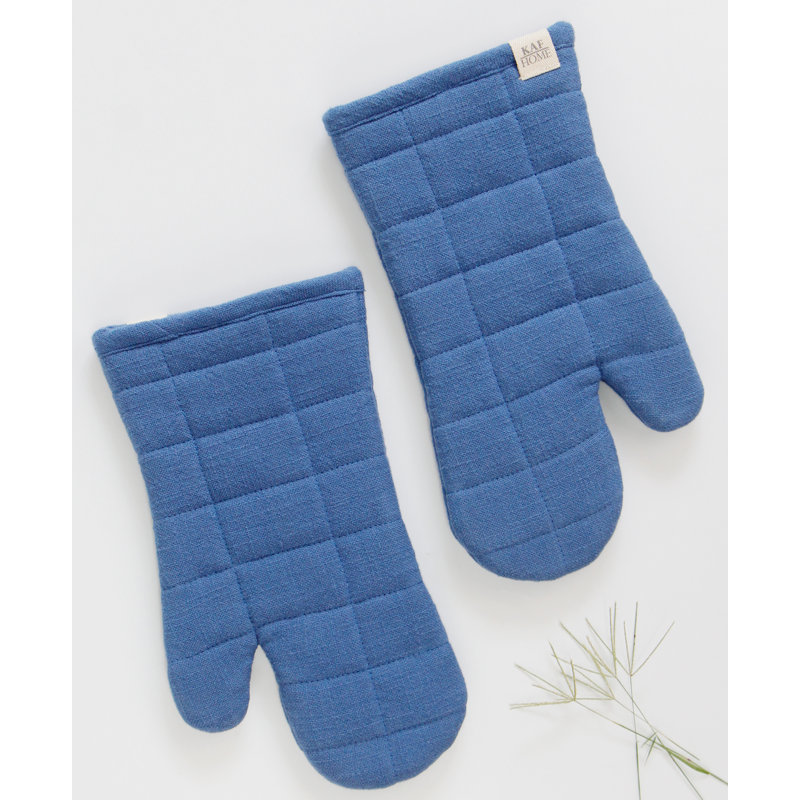 Ensemble de 2 gants de cuisine KAF Home Monaco, 13 po x 7 po, Jaune