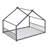 Full Size Metal House Bed, Black-2110046144-2110046147