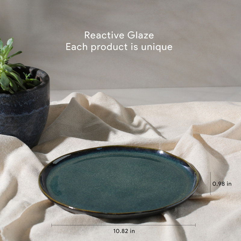 Bio Stoneware Oceano Dinner Plate, 10.8" (Set Of 6)