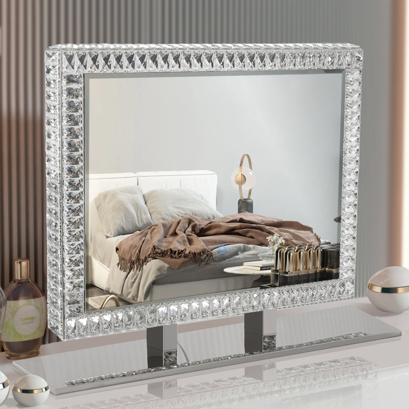 Miroir de maquillage rectangulaire