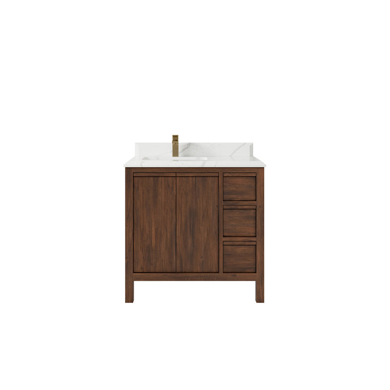 Ensemble de meuble-lavabo simple 36 po Elizabeth, Calacatta Laza