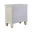 Table de chevet 3 tiroirs blanc crème avec plateau coulissant