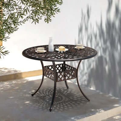 Riaria Round Outdoor Dining Table Yes , 42 " W 42 " D