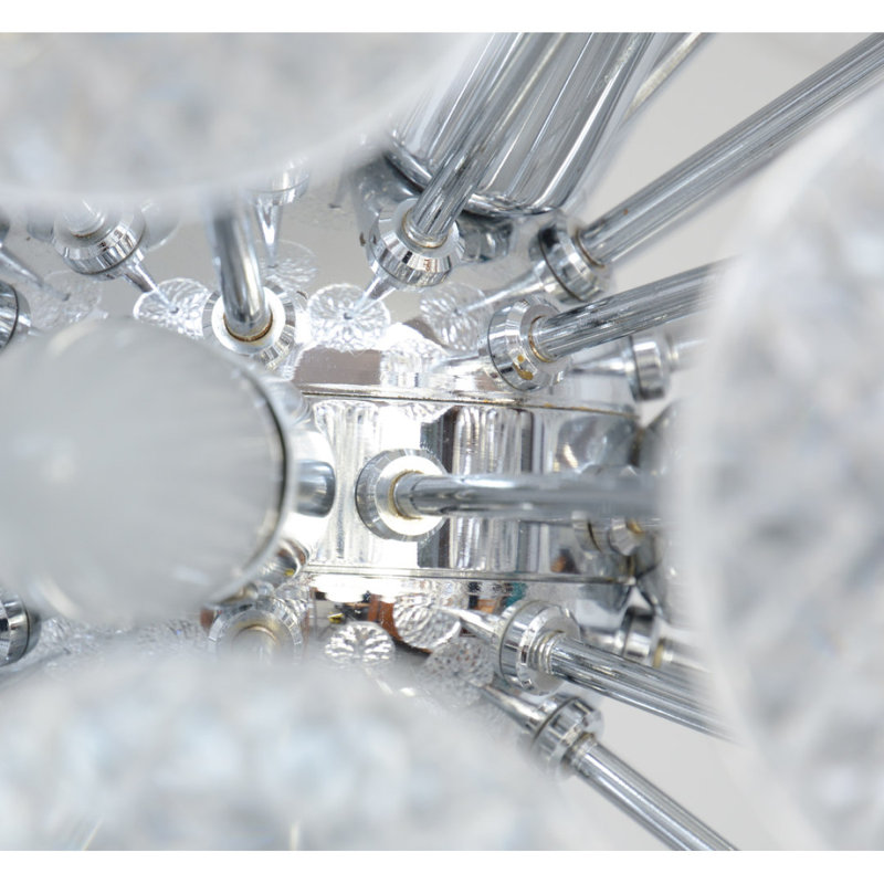 Lustre Dartanna, TEXTURE GIVRÉE, Nickel poli, 18" Length x 18" Width x 18" Height