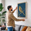 Songbird on Branch Japandi - Wrapped Canvas-1485356147-1485356152