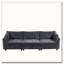 Canapé 3 places en tissu chenille profond-2064245414