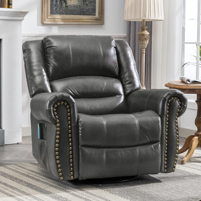 Fauteuil inclinable manuel pivotant de 40 po de largeur avec masseur