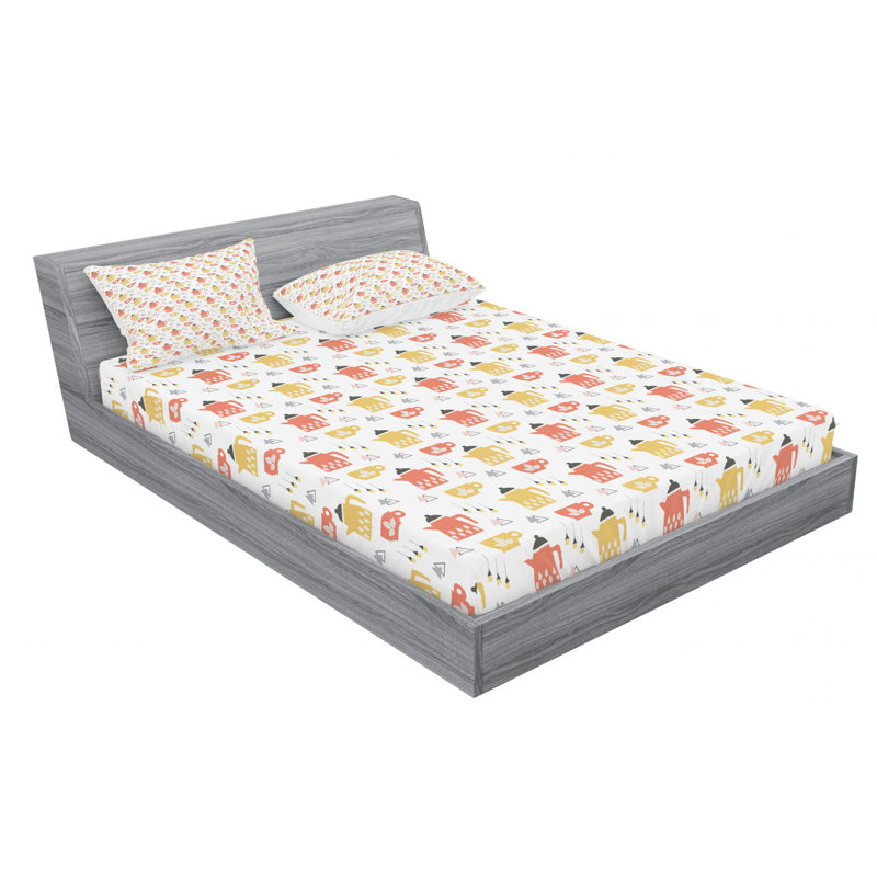 Scandinavian Microfiber Sheet Set, Queen Sheet Set with Fitted Sheet
