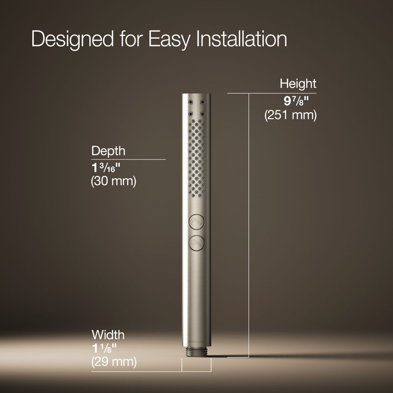 Shift Round Two-Function Handshower, Multi-Function Handheld Shower Head, 1.75 GPM, Vibrant Brushed Nickel