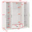 Spacious 4-Door Wardrobe with 1 Drawer-1940983239