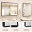Miroir de salle de bain rectangulaire en aluminium avec verre trempé-1495076436