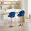 Ensemble de 2 chaises de salle à manger, tabourets de bar - tabourets réglables avec dossier et repose-pieds, chaises de bar à hauteur de comptoir-1273873981