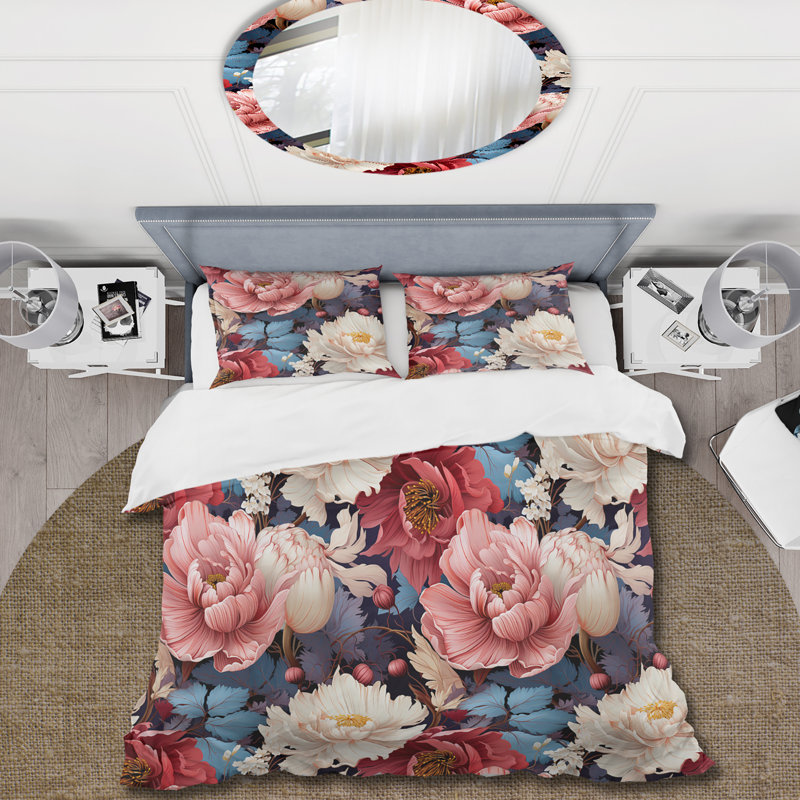 Ensemble de housse de couette Mulitcolor, Housse de couette pour très grand lit et 2 très