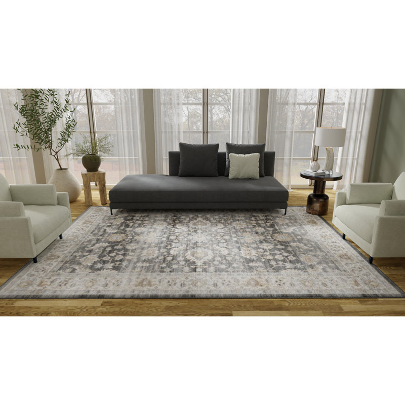 Tapis lavable à la machine Whitley Midnight Dream, Rectangle 2 pi 1 po x 4 pi