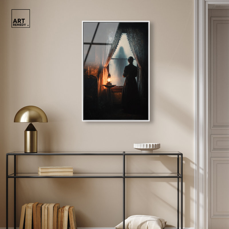 «A Haunting», reproduction d'art acrylique encadrée par Art Remedy, cadre blanc, 20 x 30, 31"H x 21"W, Cadre blanc