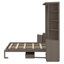 Grand lit escamotable avec bureau, tablettes et armoires ouvertes, lit escamotable pliable en bois avec poste de travail et tiroirs-121886218