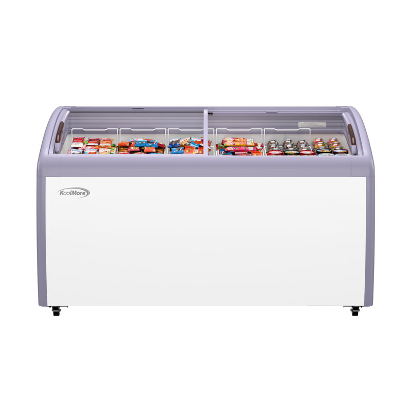 60 in. Glass Top Commercial Display Ice Cream Freezer - 16 cu ft. MCF-16C.