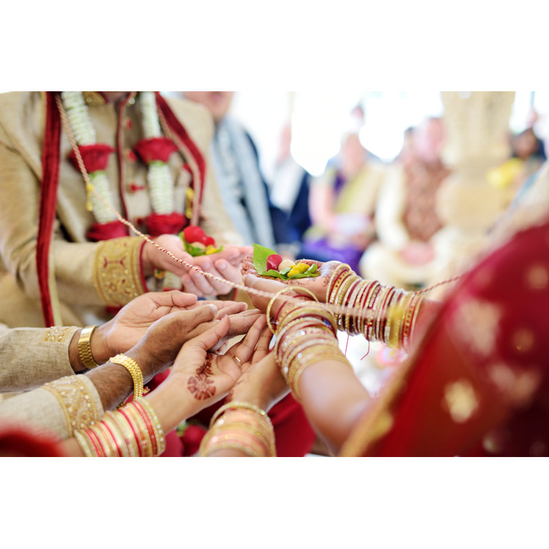 Hindu Wedding Ceremony - Wrapped Canvas Print, 30cm H x 46cm W x 3.8cm D