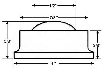 Solid Brass Wall/Handle Bumper, Oil-Rubbed Bronze