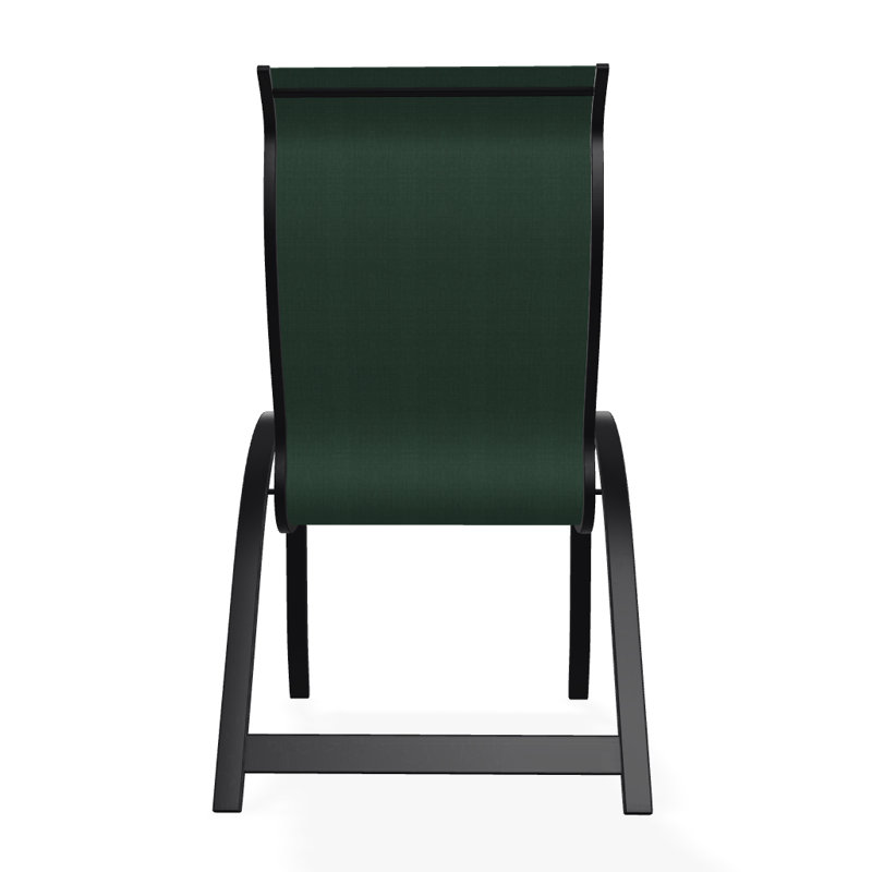 Aruba 1 Outdoor Dining Armchair, Forest Forest Green 22D Sunbrella®, Textured Black