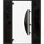 Porte avant en acier pré-suspendue avant / teck Ronex 1077/2 fenêtres extérieures latérales / entrée latérale en métal peint moderne l 14 + 36 + 14 po x H 80 po à droite-98195746-98195748