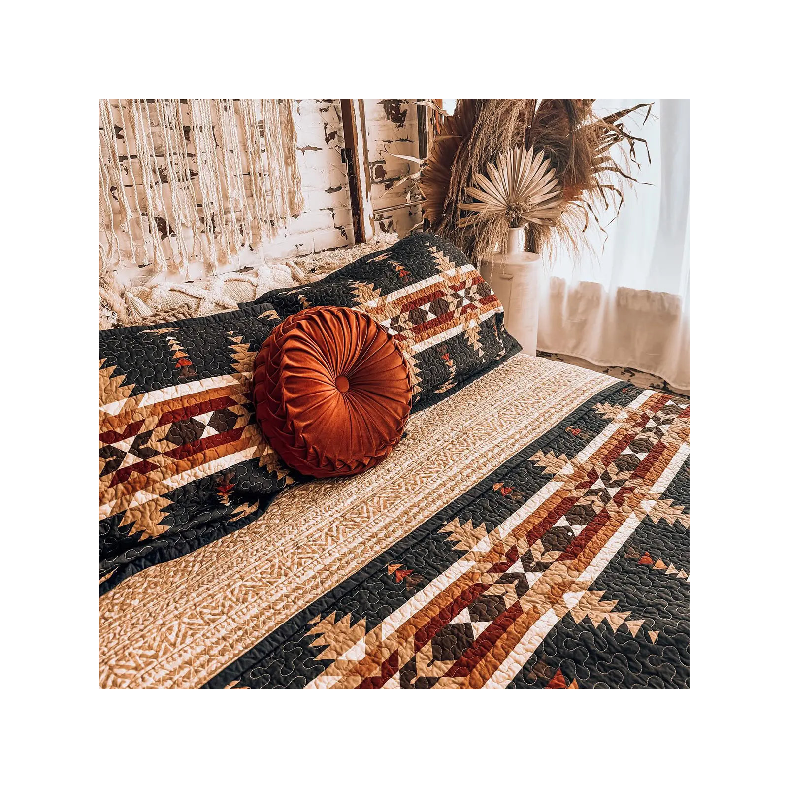  Stonewashed Cotton Canvas Solid Color Timeless Basic Rustic Chic Coverlet Set, Terracotta, Twin Coverlet + 1 Standard Sham