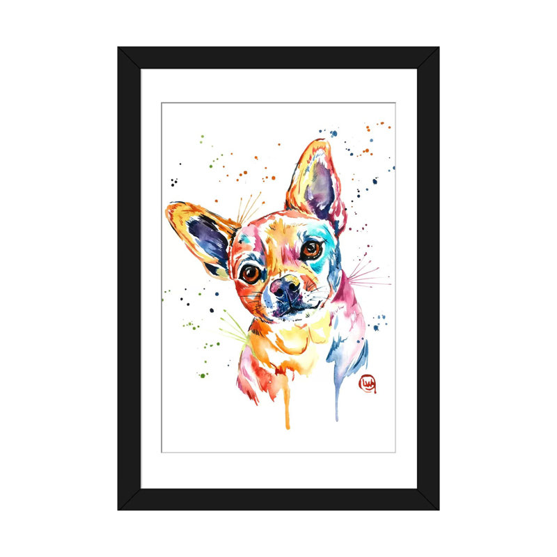 « tucker », impression sur toile tendue, Papier avec cadre noir, Blanc, H 32 po x l 24 po x P 1 po