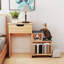 Nightstand With Wheels And Movable Open Storage