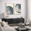 «Tree Ring», œuvre de souche en bois bleu marine, images murales simples et rustiques modernes, ensemble de 2 reproductions d'art sur toile, 16 x 24 x 2, 24 x 36 x 2-119385139-91068944-91068942