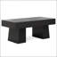 Table basse rectangulaire en bois avec finition résistante à l'eau
