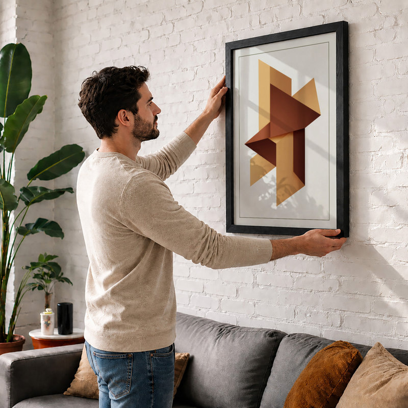 Forms Geometric - Print, A1 - 84.1 x 59.4 cm, Oak