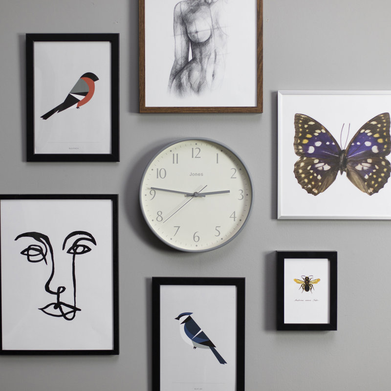 Acrylic Wall Clock, Grey