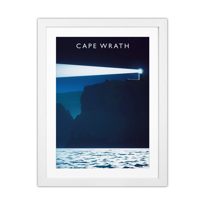 Cape Wrath Portrait by Richard O'Neill - Print, White Framed, 53.5cm H x 43.5cm W x 3cm D