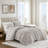 3 Pieces King Faux Fur Comforter In Gray With Machine Washable And Overlapping Sham Enclosure For Secure Pillows 3 Ultrasoft Ribbed Fluffy Cord-textured Face Crystal Velvet Backing