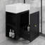 Meuble-lavabo mural de 20 po avec lavabo en céramique-985985444