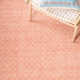 Evansdale Geometric Handmade Flatweave Cotton Orange Area Rug