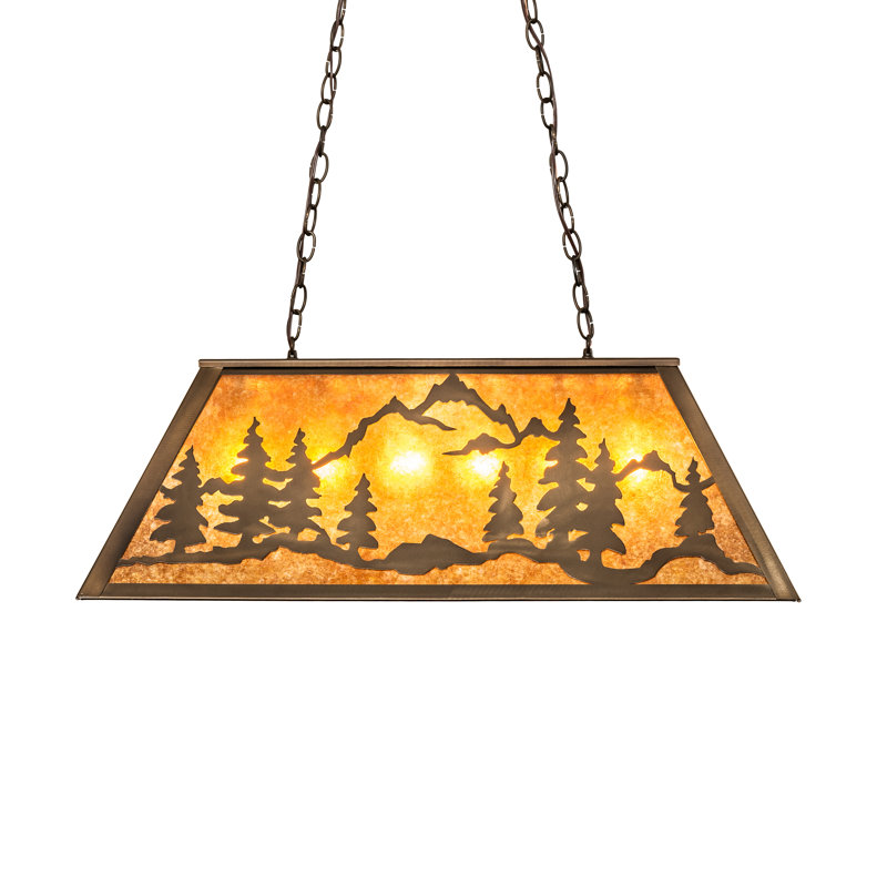 Rustic Lodge 6 - Light Pendant, Silver Mica