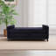 Banc rembourré moderne de 66 pouces avec coussins à double extrémité Grand compartiment de rangement intégré Revêtement en tissu de peau de mouton Pieds en grain de bois massif Banc multifonctionnel Repose-pieds Canapé-lit Banc de rangement adapté au salon-640498497
