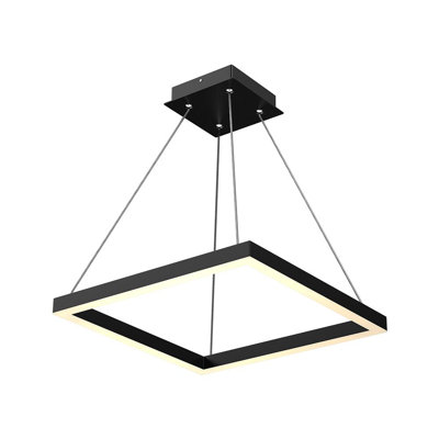 Luminaire suspendu carré à 1 lumière Aekerly